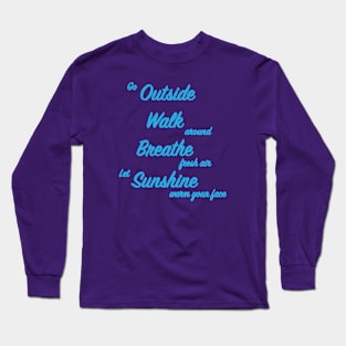 Walk - Dark background Long Sleeve T-Shirt